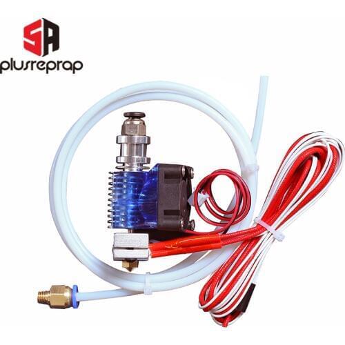 Latest V6 J-head All metal Hotend Bowden Extruder Heater Thermistor Fan Nozzle Heat sink for 1.75/ 3mm with PTFE Tube