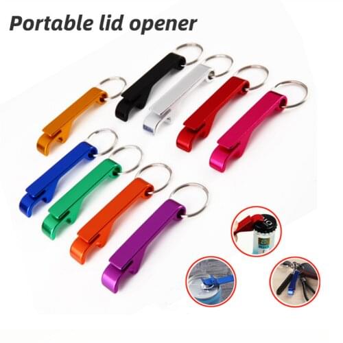 2021 New Portable Beer Bottle Opener Keychain Mini Pocket Aluminum Alloy Beverage Beer Bottle Opener Wedding Party Favor Gifts