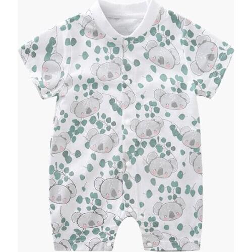 New 2021 Summer fashion cartoon newborn baby clothes cotton short-sleeved Boy girl romper