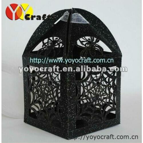 Cobweb!! 50PCS Laser cut paper various color customizable Halloween sweet candy box