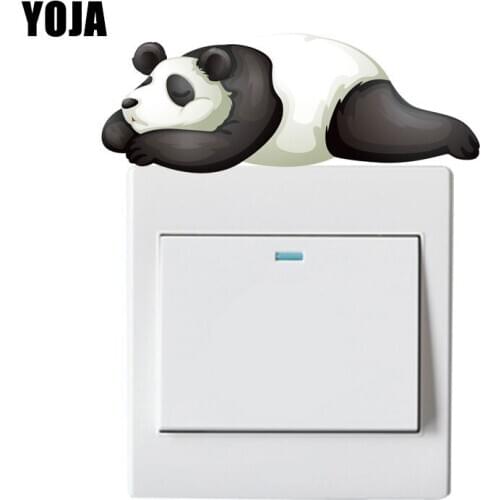 YOJA Cartoon Cute Panda Decor Wall Switch Sticker Living Room Bedroom Personalized Decals 8SS0950