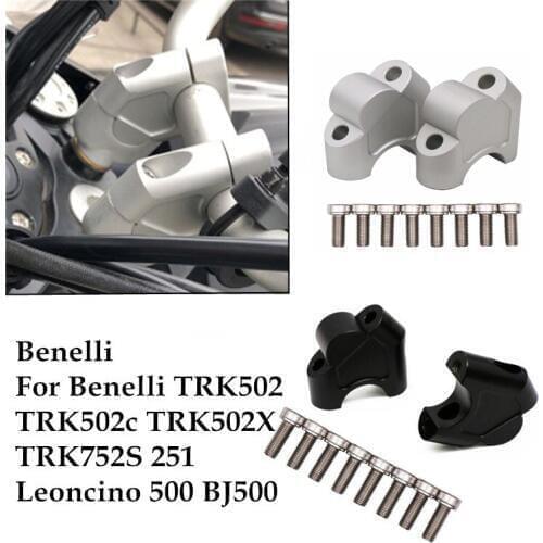 Motorcycle Handlebar Riser Up Backs Moves Bracket Kit Riser Mount Clamp For Benelli Leoncino 500 LeonineX BJ500 TNT250 TRK502