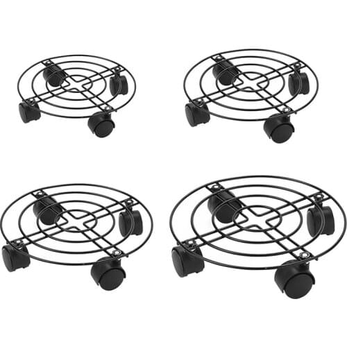 Movable Plant Flower Pot Stand with Wheels For Outdoor Home Garden Indoor Outdoor Home Garden Tools Plant Pot Planter Trolley