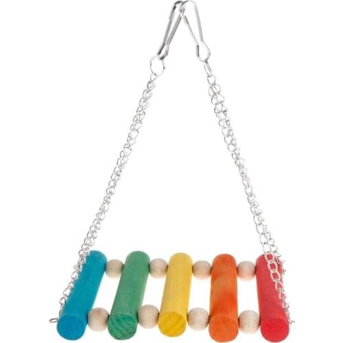 Pet Bird Parrot Parakeet Cockatiel Cage Hammock Swing Toys Hanging Toy D
