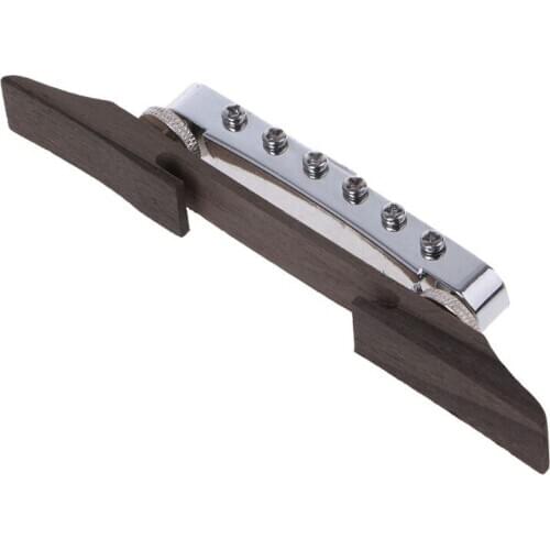 Adjustable Chrome Rosewood Bridge Roller Saddles For Les Paul Jazz Guitar