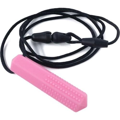 Silicone Teether Kids Chew Necklace Sensory Chewy Pendant Toys for Autism ADHD