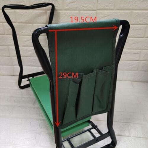 Gardening Kneeler With Handles Folding Stainless Steel Garden Stool With EVA Kneeling Pad Gardening Gifts Supply Side Pocket