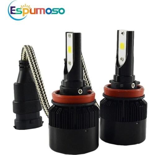 H4 Led Headlight C6S 60W 6000LM COB H1 H11 H7 H4B HB3 9005 5202 H8 9006 H13 H27 H10 Auto Fog Bulb Car Motorcycle Light 12V 6000K