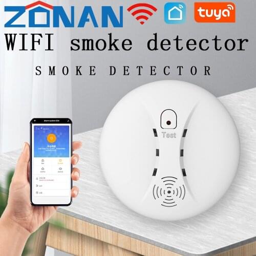 Home Smart Security Protection Tuya WiFi Smoke Detector Fire Alarm APP Message Push Smokehouse Automation Alarm System