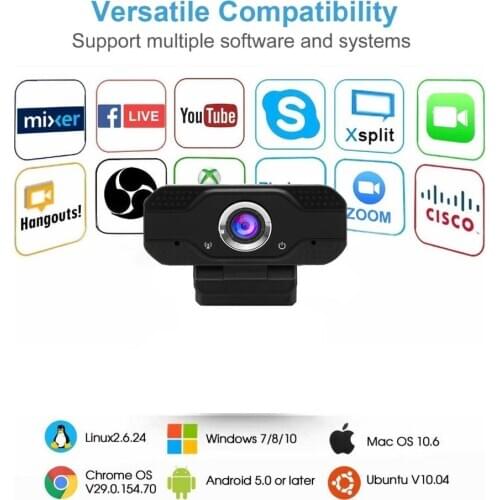 USB Computer Webcam Conference Video Online Class Live Teaching Full HD1080PWebcam With Microphone For Computer / Laptop And