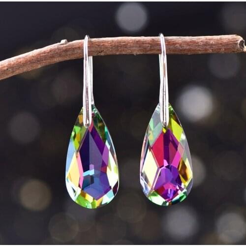 Outstanding Womens Fashion Accessories Drop Earrings Romantic Shiny Luxury Crystal Teardrop Earrings Trendy Jewelry Gift