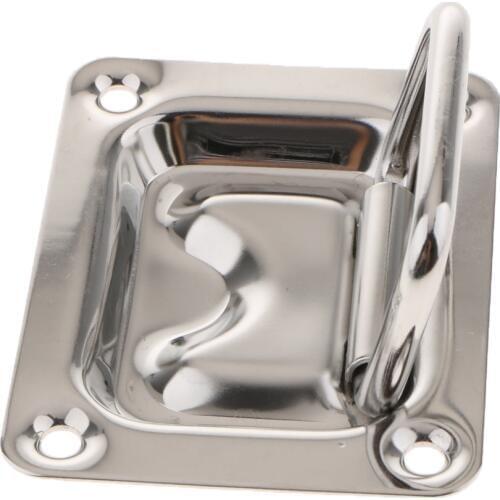 304 Stainless Steel Pull Flush Lift Ring Recessed Handle Locker Cabinet, Polished Surface