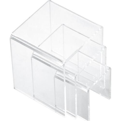 Top Quality (1 Set of 3pcs) Clear Acrylic Display Riser (3'', 4'', 5'') Jewelry Showcase Display