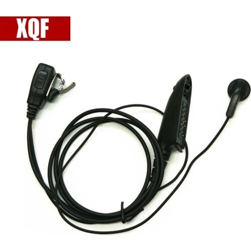 XQF PTT MIC Earpiece for Motorola Radio HT750 HT1250 GP328 GP329 GP338 GP339 MTX850 PRO5150 PRO5350 two way radioBlack