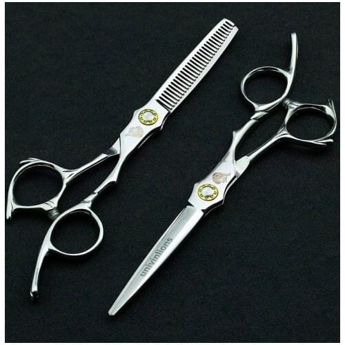 6" Razor Barber Hair Scissors Japan Hairdressing Scissors Haircut Shears Bearing Screw Professional Hair Dressing Scisors Kit