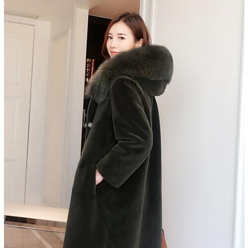 Shearling Real Women Sheep Coat Winter Warm Lamb Fur Jacket Woolen Overcoat Abrigos Mujer Invierno 2020 R26Y2827 YY629