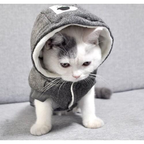 Winter Cotton Pet Cat Clothes for Small Cats Warm Cat Costume Katten Kedi Coat Jacket Puppy Pet Clothing Outfit ubranko dla kota