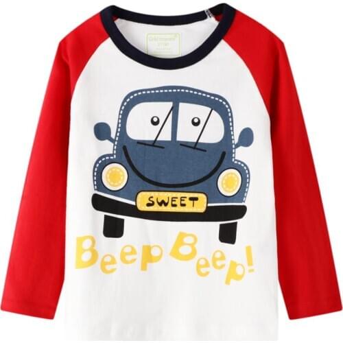 Gold Treasure Autumn Spring Boys Long-sleeved T-shirt Cotton Shirt New Childrens Clothing Tops