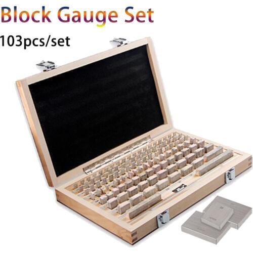 1.005- 100mm 0 grade 103pcs/set Block Gauge inspection measure block set