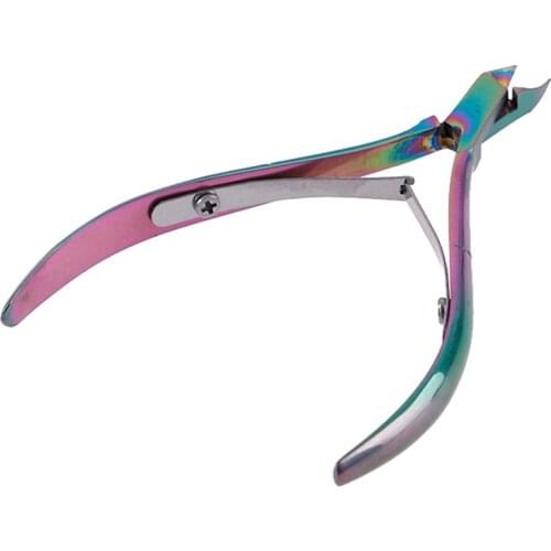1PCS Dead Skin Remover Clipper Scissor Nail Art Stainless Steel Plating Rainbow Cuticle Nipper Cutter Manicure Pedicure Tool