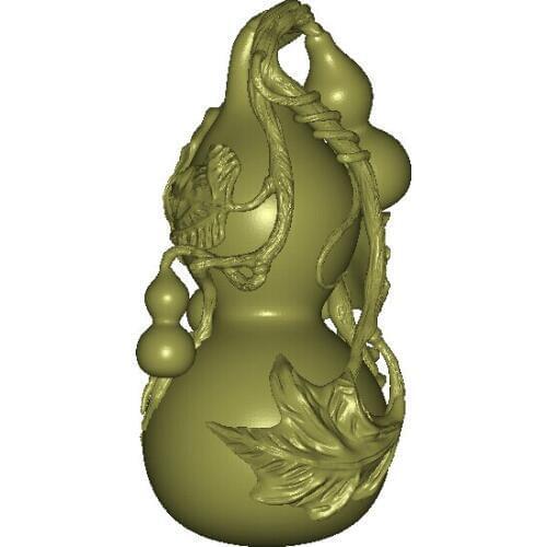 3D model circular engravure 4 axis relief/computer sculpture calabash