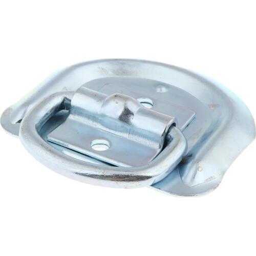 4PCS D Ring Tiedown Anchors,Recessed Pan Fitting D Rings Heavy Duty Cargo Tie Downs,Truck/Trailer/Flatbed/Pickup Anchor