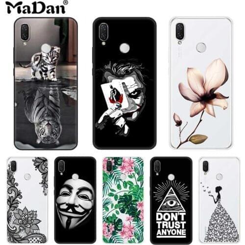For huawei p smart plus case cover soft silicone protective phone cases for Huawei P Smart Plus INE-LX1 cover funda cool Pattern