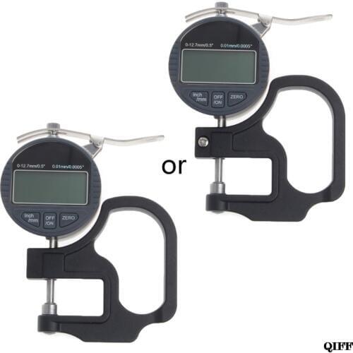 0-12.7mm Electronic Micrometer Digital Thickness Meter Gauge 0.01mm Depth Tester