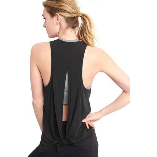 Fanceey Activewear Running Workouts Shirt Open Back sports crop top Yoga Tank Top Stretch Sexy Blouse Gym Tank Sleeveless Shirts