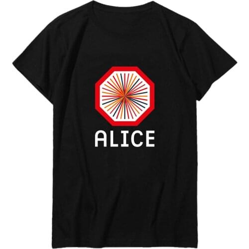 Alice Large Ion Collider graphic tee short sleeve t-shirts Experiment Hadron Collider Cern Science Oversized t-shirt Men t-shirt