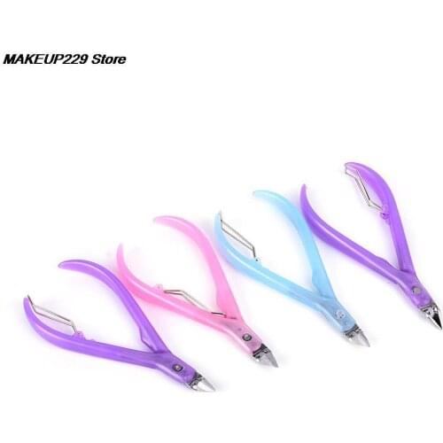 HOT 1Pcs Manicure Stainless Steel Scissors Nail Cuticle Clippers Random Color Cuticle Nail Clipper