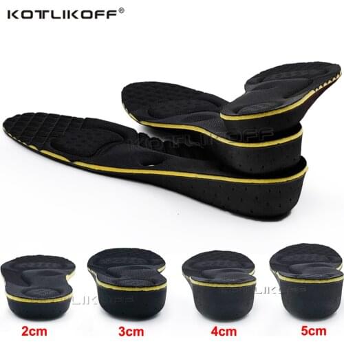 KOTLIKOFF EVA Magnet Elevator Insole Invisible Height Increase Insoles 2/3/4/5CM Insert Foot Massage Sports Warm Full Pad Unisex