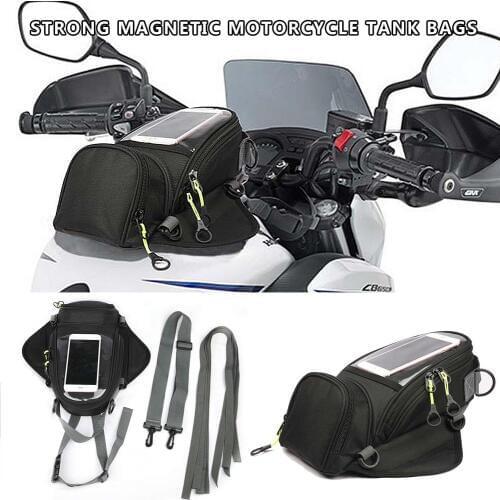Magnetic Motorcycle Motorcycle Accessories Tank Bag Fuel Tank Bag Motorbike Oil Fuel Tank Bag Riding Shoulder Bag for Phone/GPS