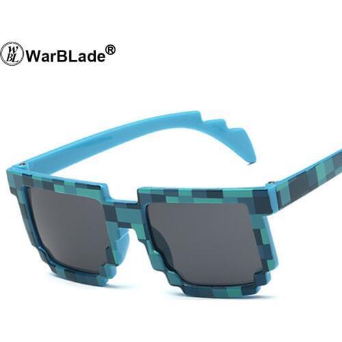 WarBLade 10PCS Fashion Kids Sunglasses Smaller Size Sunglasses Mosaic Boys Girls Pixel Eyewares Novelty Children Gift