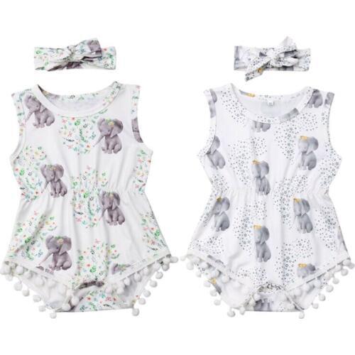 NEW 2020 Newborn Infant Baby Girl Playsuit Romper Clothes Jumpsuit Bodysuit Outfit