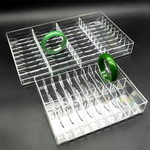 High-End Transparent 40-Bit Acrylic Ornaments Jewelry Display Bracelet Rack Display Props Jade Bracelet Tray Box