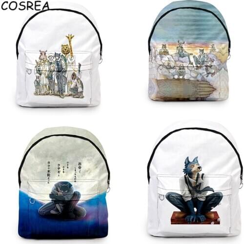 Cosrea Anime Beastars Cosplay Backpack Haru Bag Deer Louis Legoshi School Bags Boys Girl Mochila Feminina Knapsack Halloween Bag
