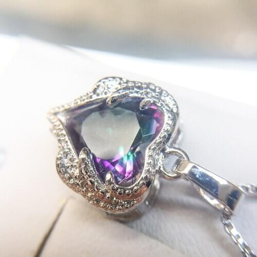 Silver Sterling S925 Necklace VVS1 Diamond 2 Carat Pendant for Women Wedding White Topaz pure natural Gemstone Pendants