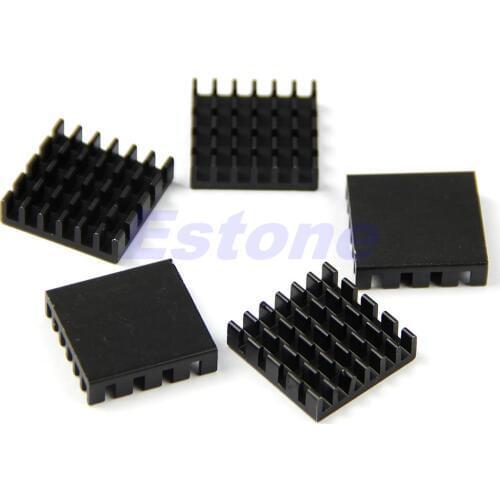 19*19*5mm 5pcs IC LED Power Memory Chip Quality Aluminum Heat Sink DIY Useful