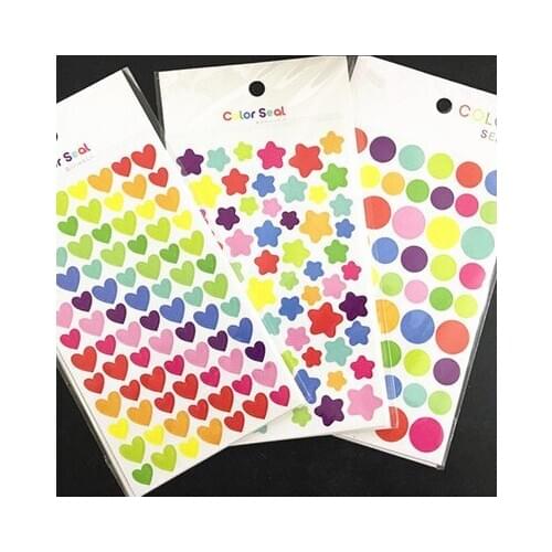6x Rainbow Sticker Diary Planner Journal Scrapbook Decorative Tool