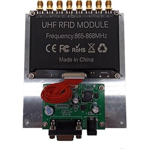 8-Chennel Atnenna UHF RFID R2000 Module Long Range 860-960Mhz Multi Label Fast ID M4QT Reader and Writer