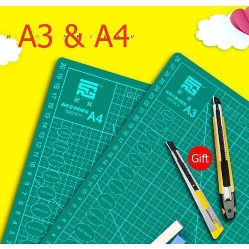A3&A4 sewing cutting mats Double-sided Plate design engraving cutting board mat hand tools 1pc