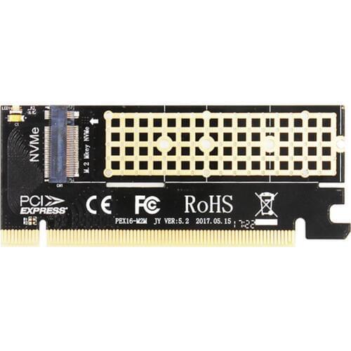 M.2 NVMe SSD Adapter M2 to PCIE 3.0 X16 Controller Card M Key Interface Support PCI Express 3.0 x4 2230-2280 Size M.2 FULL SPEED