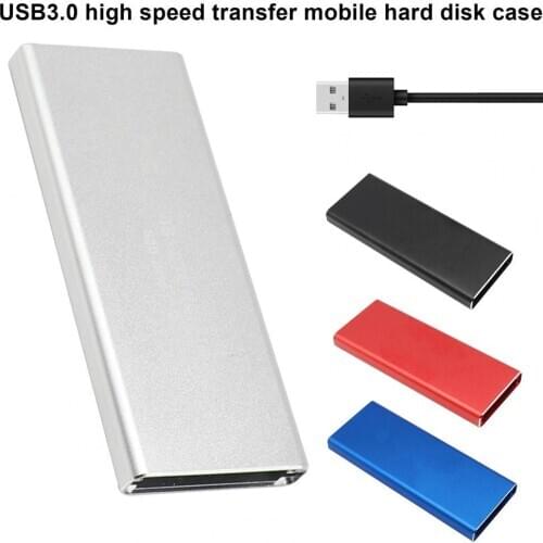 Aluminum USB 3.0 to M.2 NGFF 6Gbps External HDD Enclosure Hard Drive Case SSD Box External Enclosure Container For Windows Mac