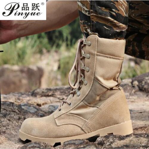 Tactical Boots Men Hiking Shoes Camouflage Army Desert Non-Slip Wearable Shoes Military Combat Boots Autumn Hiking Shoes