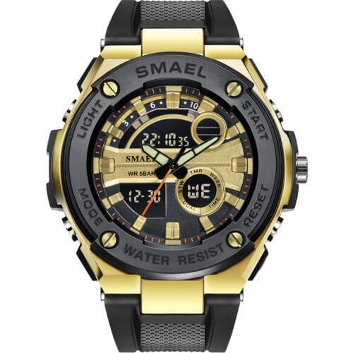 SMAEL Men Watch Fashion Sports Watches Men Waterproof Quartz Watches Men LED Digital Quartz Wristwatches Relogio Masculino