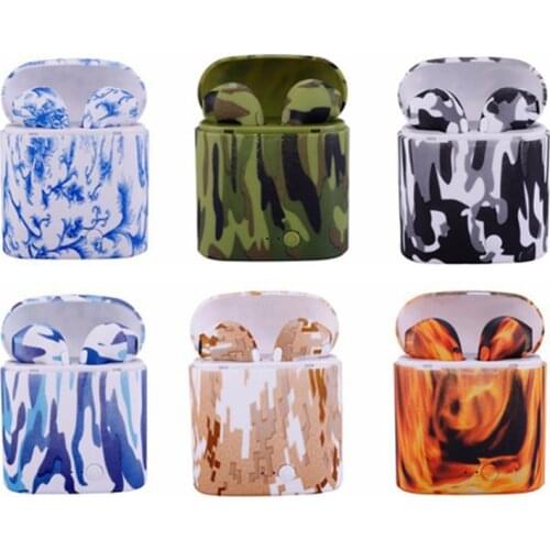 Color Pattern i7S TWS Bluetooth Earphones Earbuds Handsfree in ear Headset With Charging Box Mini Wireless Headsets Colorful