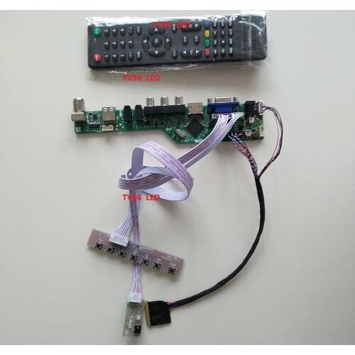 For 15.6" 1366*768 LTN156AT05 VGA monitor cable AV Board display TV HDMI-compatible USB Controller LCD LED kit panel