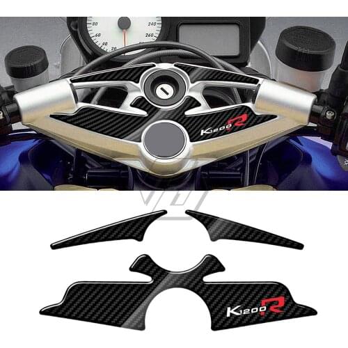 For BMW K1200R Sport Version UP To 2010 3D Carbon-look Upper Triple Yoke Defender