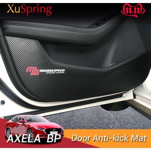 For Mazda3 Mazda 3 Axela 2019 2020 BP Car Door Side Anti-kick Mat Cover Stickers Waterproof Dust-proof Styling